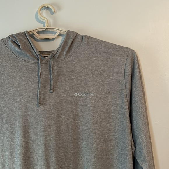 Grey Columbia Long Sleeve Hooded Shirt XXL - Picture 1 of 7